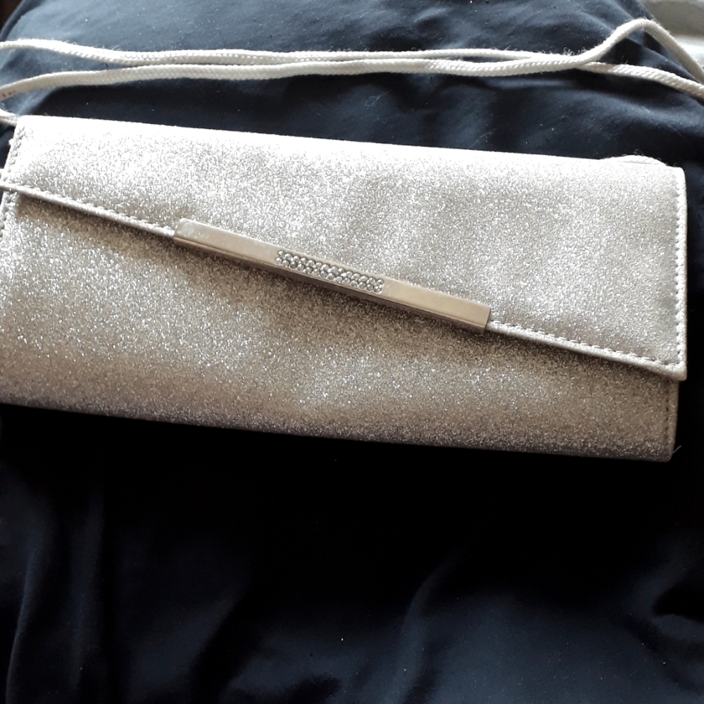 Party bag by Fiona Night in Sparkle Silver w/ crystals